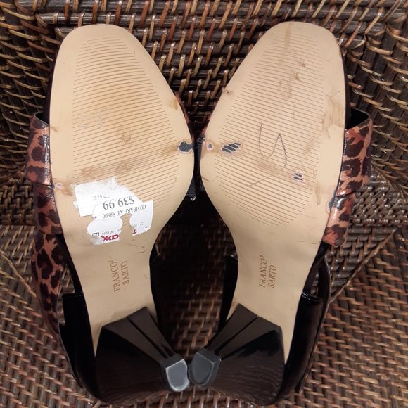 Franco Sarto 'Travis' cheetah strappy heels sz 10M - Picture 9 of 13